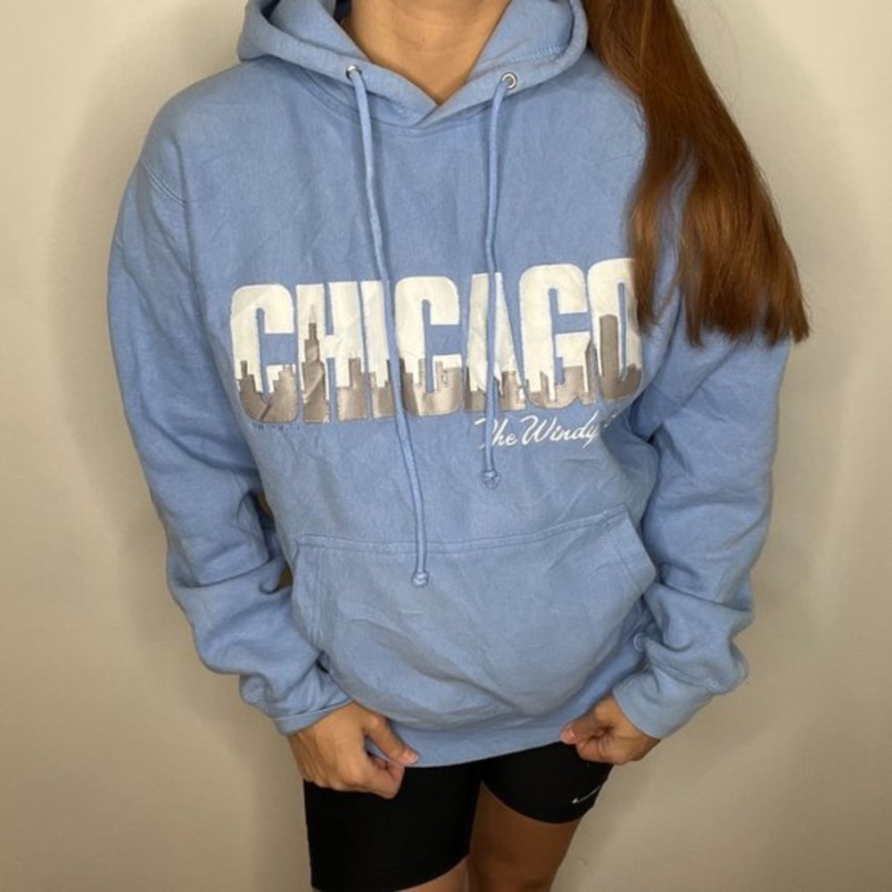 VTG 2007 Chicago The windy city oversized hoodie sweatshirt S